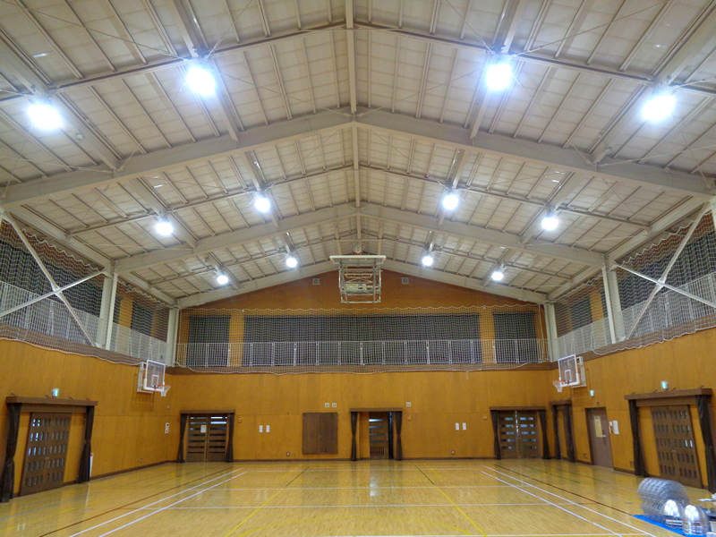 山王地区公民館体育館LED照明灯具更新工事